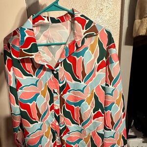 SHEIN Multicolor Abstract Shirt